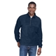 aerial view a navy harriton - mens quarter - zip fleece pullover, image 1 of 7