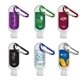 Promotional 1.9 oz Clear Sanitizer in Clear Bottle with Carabiner
