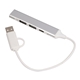 aerial view a group of recycled aluminum 4- port usb - a and c hub, image 3 of 7
