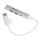 aerial view a group of recycled aluminum 4- port usb - a and c hub, image 4 of 7