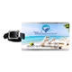 a group of brushed aluminum kwik seal(r) backing luggage bag tag (photoimage full color)