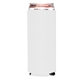 aerial view a white slim foam silkscreened can cooler, image 1 of 2