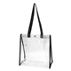 aerial view a black game day pvc tote bag, image 1 of 3