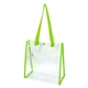 aerial view a lime green game day pvc tote bag, image 1 of 3