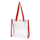 aerial view a red game day pvc tote bag, image 1 of 3