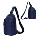 aerial view a navy blue aeroloft(r) motion crossbody sling bag, image 1 of 2