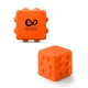 aerial view a orange push pop bubble cube fidget sensory toy, image 1 of 5