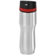 aerial view a stainless tumbler & red accent 16 oz persona(r) caturra vacuum tumbler, image 1 of 3