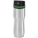 aerial view a stainless tumbler & green accent 16 oz persona(r) caturra vacuum tumbler, image 1 of 3