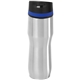 aerial view a stainless tumbler & royal blue accent 16 oz persona(r) caturra vacuum tumbler, image 1 of 3