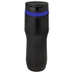 aerial view a black & royal blue band 16 oz persona(r) caturra trail vacuum tumbler, image 1 of 2