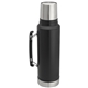 aerial view a black stanley 1.5 qt classic vacuum insulated bottle, image 1 of 8