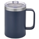 aerial view a navy blue 14 oz urban peak(r) summit vacuum camp mug, image 1 of 4