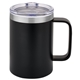 aerial view a black 14 oz urban peak(r) summit vacuum camp mug, image 1 of 4