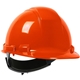 a orange whistler(tm) ratchet hi - vis hard hat