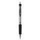 aerial view a black uni - ball(r) 207 gel impact retractable pen, image 1 of 2