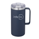 aerial view a navy blue 24oz urban peak(r) alpine vacuum mug, image 1 of 2