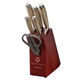 aerial view a wood oneida(r) preferred 7 piece cutlery set, image 1 of 3