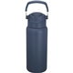 aerial view a navy blue urban peak(r) 34oz dual top water bottle, image 1 of 2