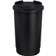 aerial view a black earthtrendz(tm) 14 oz recycled stainless steel tumbler, image 1 of 4