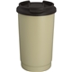 aerial view a tan earthtrendz(tm) 14 oz recycled stainless steel tumbler, image 1 of 4