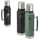 a group of stanley 1.5 qt classic vacuum insulated bottle