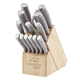 aerial view a group of hampton forge(r) epicure 15 piece cutlery block set, image 1 of 4