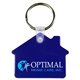 a translucent blue house key fob, full color digital