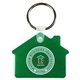 a translucent green house key fob, full color digital
