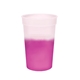 aerial view a frosted to pink mood(tm) 12 oz stadium cup, full color digital, image 1 of 2