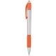 Promotional Fusion Silver Pen w / Colored Gripper Accents