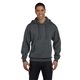 aerial view a charcoal econscious unisex heritage pullover hooded sweatshirt - all, image 1 of 3