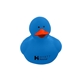 a blue colorful duck