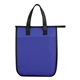 aerial view a blue lola laminated non - woven 6 can cooler bag, image 1 of 4