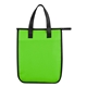 aerial view a lime lola laminated non - woven 6 can cooler bag, image 1 of 4