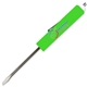 aerial view a fluorescent green jumbo pocket screwdriver - 1/8 flat tip blade / magnet top, image 1 of 2