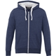 aerial view a ink blue heather (571) mens sandylake roots73 french terry full zip hoodie, image 1 of 3