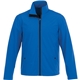 aerial view a olympic blue (431) mens karmine water repellent lightweight softshell jacket, image 1 of 2
