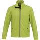 aerial view a dark citron green (660) mens karmine water repellent lightweight softshell jacket, image 1 of 5
