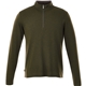 aerial view a loden heather mens stratton knit quarter zip, image 1 of 4