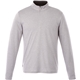 aerial view a heather grey mens stratton knit quarter zip, image 1 of 7