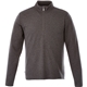 aerial view a heather dark charcoal mens stratton knit quarter zip, image 1 of 4