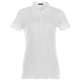 aerial view a white (125) womens acadia short sleeve polo, image 1 of 2