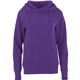 aerial view a purple (590) womens dayton classic cozy fleece hoodie, image 1 of 6