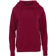 aerial view a maroon (384) womens dayton classic cozy fleece hoodie, image 1 of 2