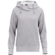 aerial view a heather grey (932) womens dayton classic cozy fleece hoodie, image 1 of 2