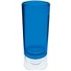a blue 1.5 oz plastic bottle top sidecar shooter