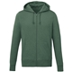aerial view a juniper heather (655) mens argus eco fleece full zip lightweight hoodie, image 1 of 4