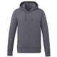 aerial view a heather dark charcoal (988) mens argus eco fleece full zip lightweight hoodie, image 1 of 4