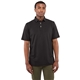 aerial view a black (995) mens stitch(r) solid short sleeve pique polo, image 1 of 5